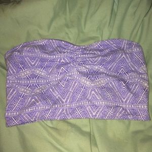 tribal print tube top bandeau